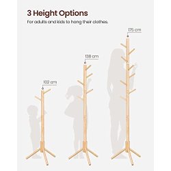 Stumtjener i tr� - frakke stativ til entre - brun 47x47x175