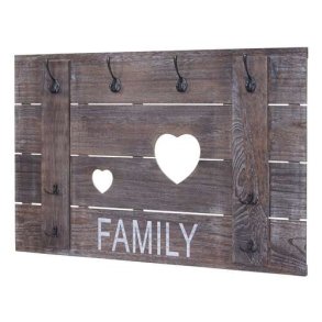 Knager�kke med 8 knager - antik brun garderobe 60x90cm - entrem�bel