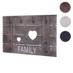 Knager�kke med 8 knager - antik brun garderobe 60x90cm - entrem�bel