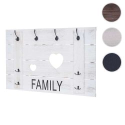 Knager�kke med 8 knager - antik hvid garderobe 60x90cm - entrem�bel