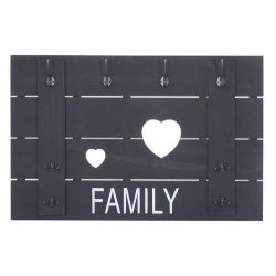 Knager�kke med 8 knager - antik m�rkegr� garderobe 60x90cm - entrem�bel