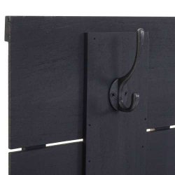 Knager�kke med 8 knager - antik m�rkegr� garderobe 60x90cm - entrem�bel