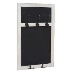 Knager�kke med kridttavle og 5 knager - hvid garderobe - entrem�bel