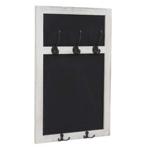 Knager�kke med kridttavle og 5 knager - hvid garderobe - entrem�bel