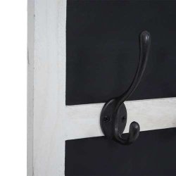 Knager�kke med kridttavle og 5 knager - hvid garderobe - entrem�bel