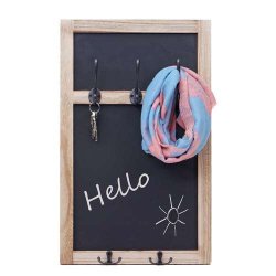 Knager�kke med kridttavle og 5 knager - natur brun garderobe - entrem�bel