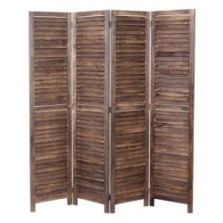 Rumdeler i tr� - antik vintage brun sk�rmv�g/foldev�g 170 x 160 cm