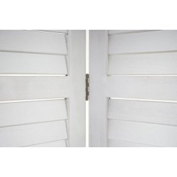 Foldbar skrmvg i tr - flytbar hvid rumdeler skrm 170 x 240 cm