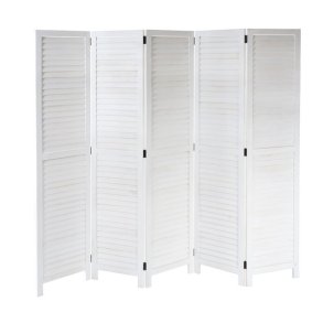 Rumdeler i tr� - antik vintage hvid sk�rmv�g/foldev�g 170 x 200 cm