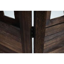 Sk�rmv�g - brun rumdeler/skillev�g med ornamenter 170 x 160 cm