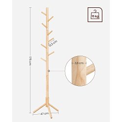 Stumtjener i tr� - frakke stativ til entre - brun 47x47x175