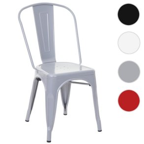 Fransk bistro stol - metal spisestol og cafestol ~ gr stabelbar