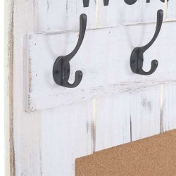 Garderobe med opslagstavle - knager�kke - antik hvid entrem�bel