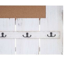 Garderobe med opslagstavle - knager�kke - antik hvid entrem�bel