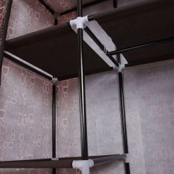 Garderobe - sammenklappelig camping kldeskab med stof 163 x 89 x 43 cm