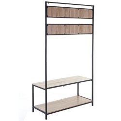 Garderobe med knagerkker og skohylder - entrembel 184x102x41