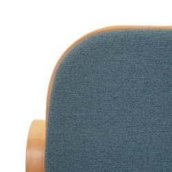 Gyngestol lavet af birketr� med gr�nt stof p� stofs�de - rokkestol