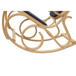 Gyngestol lavet af egetr� med antracit gr�t stof p� stofs�de