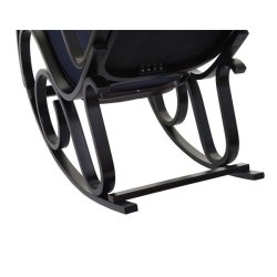 Gyngestol lavet af valn�ddetr� med antracit gr�t stof