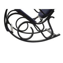 Gyngestol lavet af valn�ddetr� med antracit gr�t stof