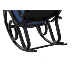 Gyngestol lavet af valn�ddetr� med bl�t stof