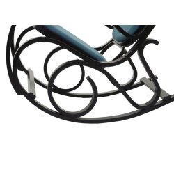 Gyngestol lavet af valn�ddetr� med gr�nt stof