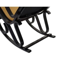 Gyngestol lavet af valn�ddetr� med gult stof