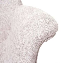 Gyngestol med arml�n - lysegr� tekstil stof gyngestol