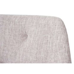 Gyngestol med arml�n - lysegr� tekstil stof gyngestol