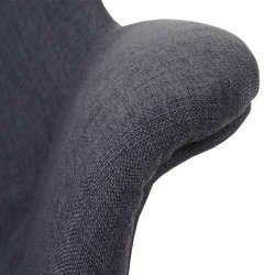 Gyngestol med arml�n - m�rkegr� tekstil stof gyngestol