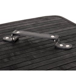 Hjrne vasketjskurv i bambus med vasketjspose - 50 liter - sort