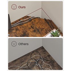 Hjrneskrivebord - L-formet skrivebord - rustik brun 138 x 138