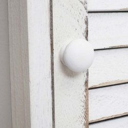 Kommode med 2 kurve og skab - h�j hvid antik vintage kommode