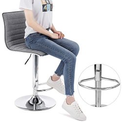 Barstole - st med 2 justerbare hje stole med rygln - gr