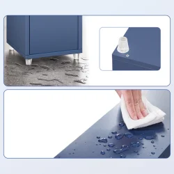 Badevrelsesskab med hylder, skabe og skuffe - bl 180x20x20