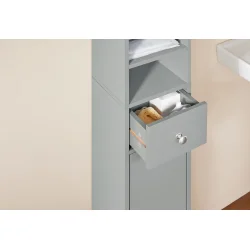 Badevrelsesskab med hylder, skabe og skuffe - gr 180x20x20