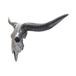 Tyrekranie med horn - stort slvfarvet jagttrof - Tyr med lange horn