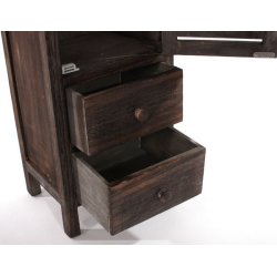 Kommode - lille kldeskab i antik vintage brun 90 x 30 x 25 cm