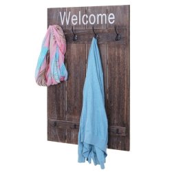 Knager�kke - Welcome garderobe med 16 knager - antik brun entrem�bel