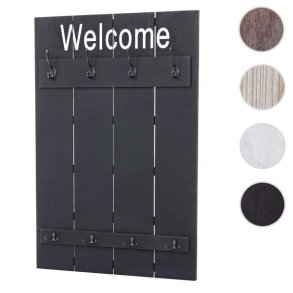 Knager�kke - Welcome garderobe med 16 knager - antik m�rkegr� entrem�bel