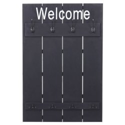 Knager�kke - Welcome garderobe med 16 knager - antik m�rkegr� entrem�bel