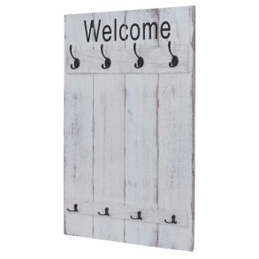 Knager�kke - Welcome garderobe med 16 knager - antik hvid entrem�bel