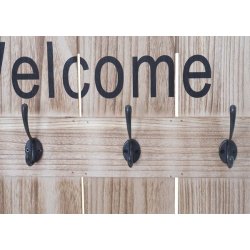 Knager�kke - Welcome garderobe med 16 knager - antik lysebrun entrem�bel