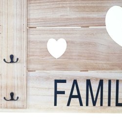 Knager�kke med 8 knager - antik lysebrun garderobe 60x90cm - entrem�bel