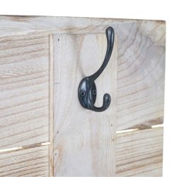 Knager�kke med 8 knager - antik lysebrun garderobe 60x90cm - entrem�bel