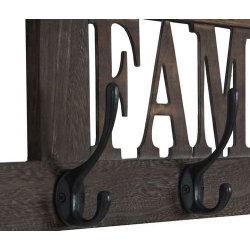 Knager�kke Family med 4 knager - antik brun knager�kke - entrem�bel