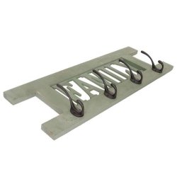 Knager�kke Family med 4 knager - antik gr�n knager�kke - entrem�bel