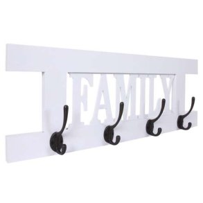 Knager�kke Family med 4 knager - hvid knager�kke - entrem�bel