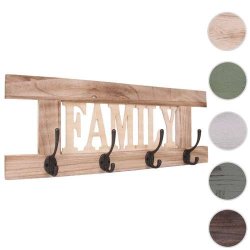 Knager�kke Family med 4 knager - natur brun knager�kke - entrem�bel