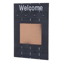 Garderobe med opslagstavle - knager�kke - antik m�rkegr� entrem�bel